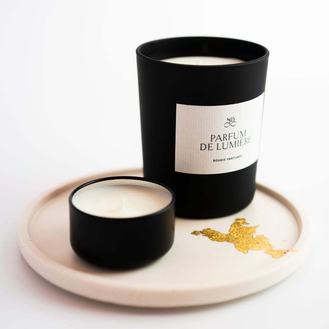 Plateau support pour bougies, vide poche, porte bijoux Jesmonite